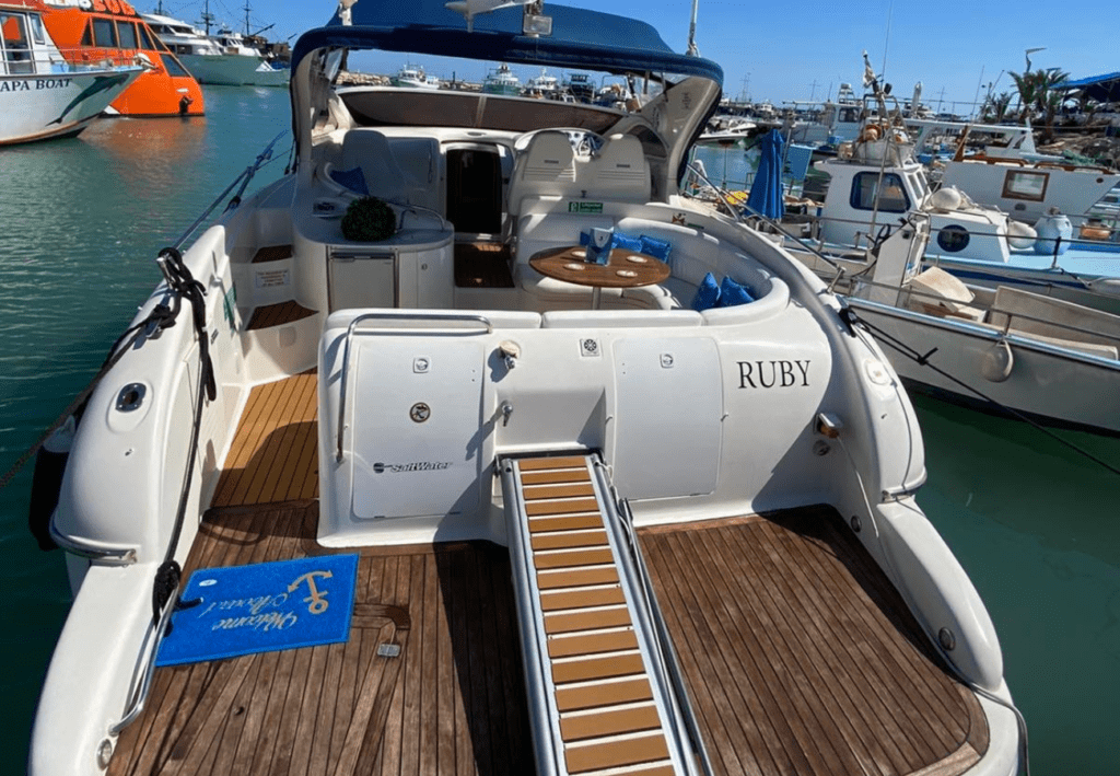 GOBBI 375 Rubi at Ayia Napa Azure Yacht Club exterior view holidays Cyprus