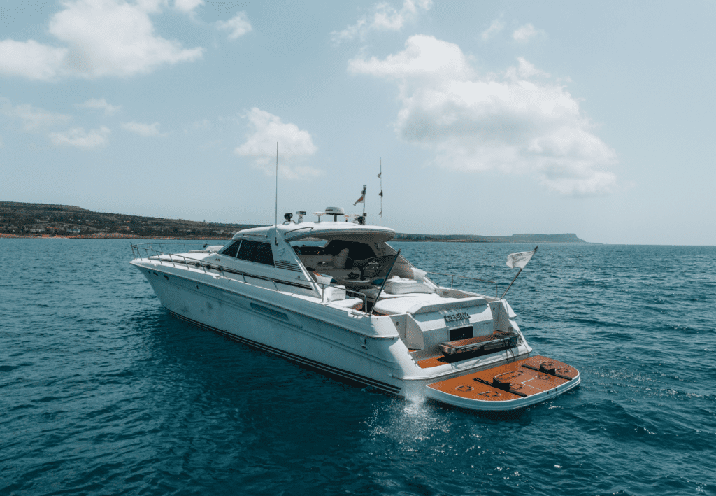 SEA RAY SUPERSPORT 630 Regina Yacht at Ayia Napa Azure Yacht Club exterior view holidays in Cyprus