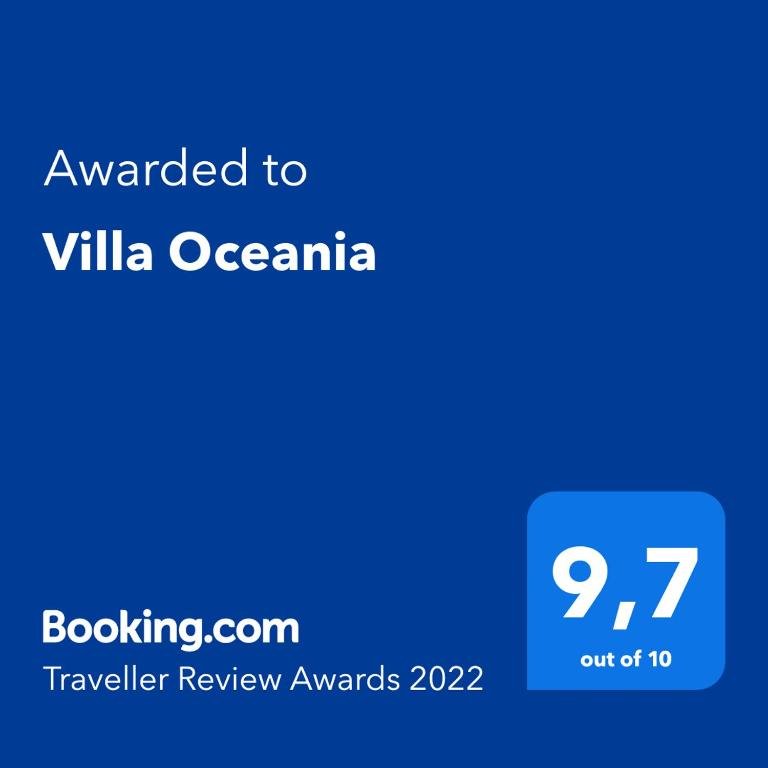 Awards to villa oceania 9.7